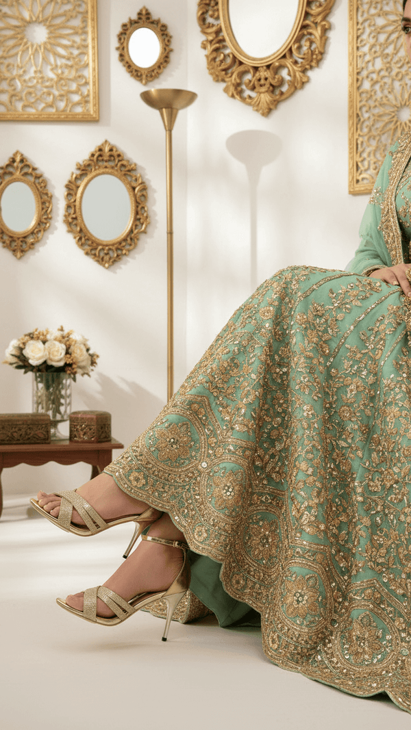 Golden Fancy Bridal Sandal FN6041