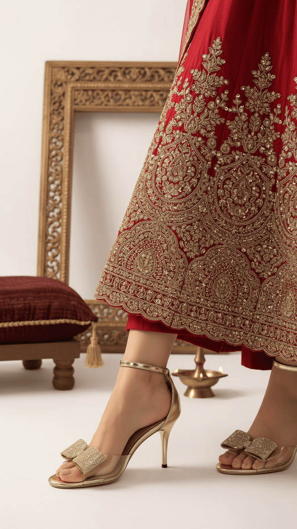 Golden Fancy Bridal Sandal FN6042