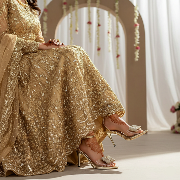 Golden Fancy Bridal Sandal FN6042