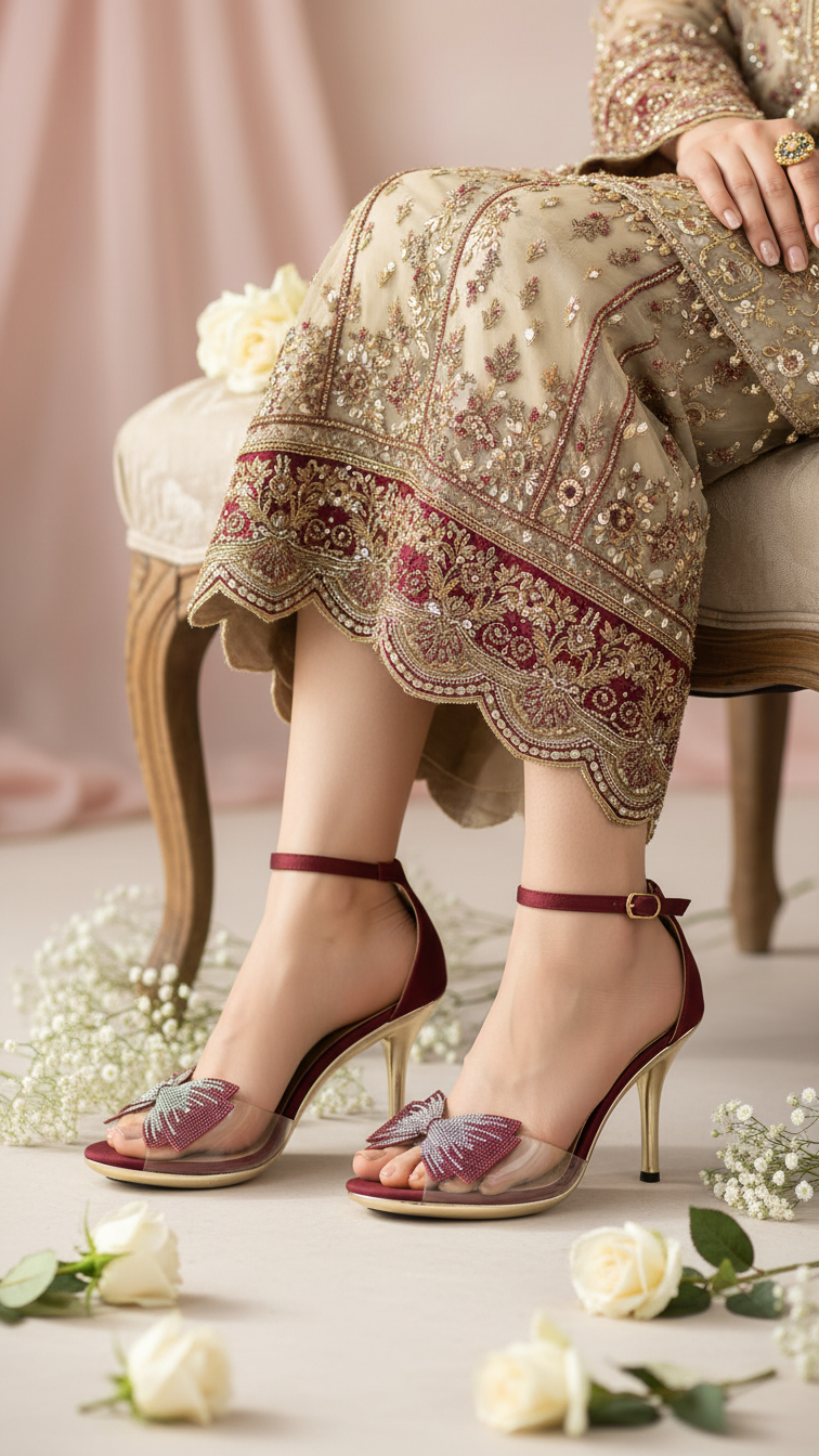Red Fancy Bridal Sandal FN6043