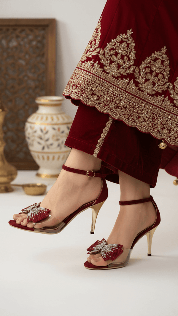 Red Fancy Bridal Sandal FN6043