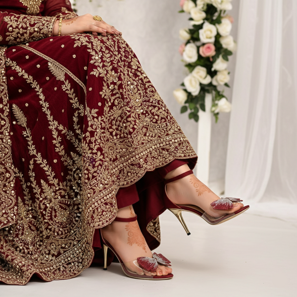 Red Fancy Bridal Sandal FN6043