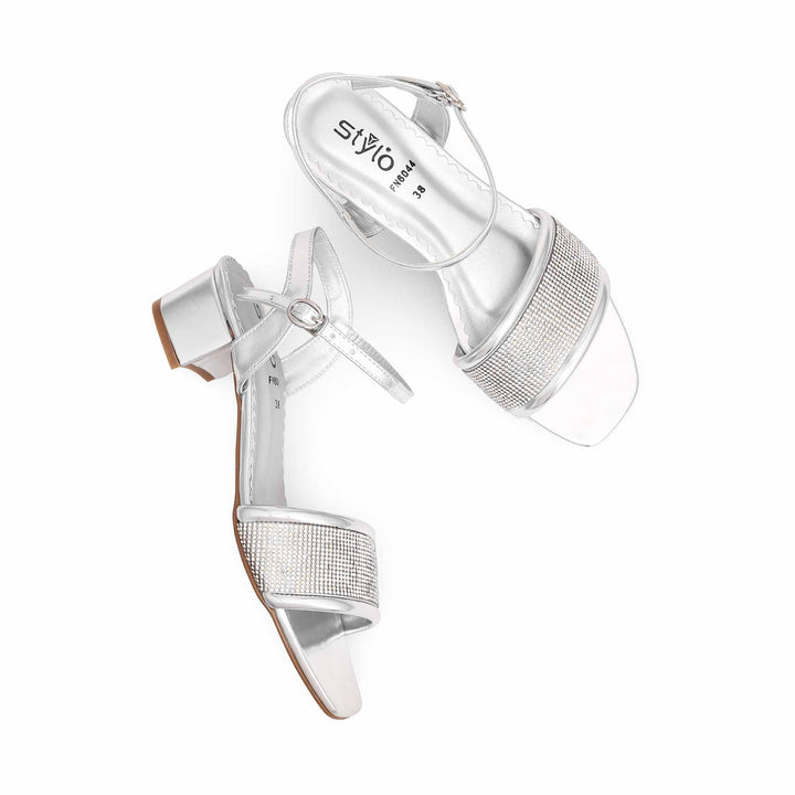 Silver Fancy Sandal FN6044