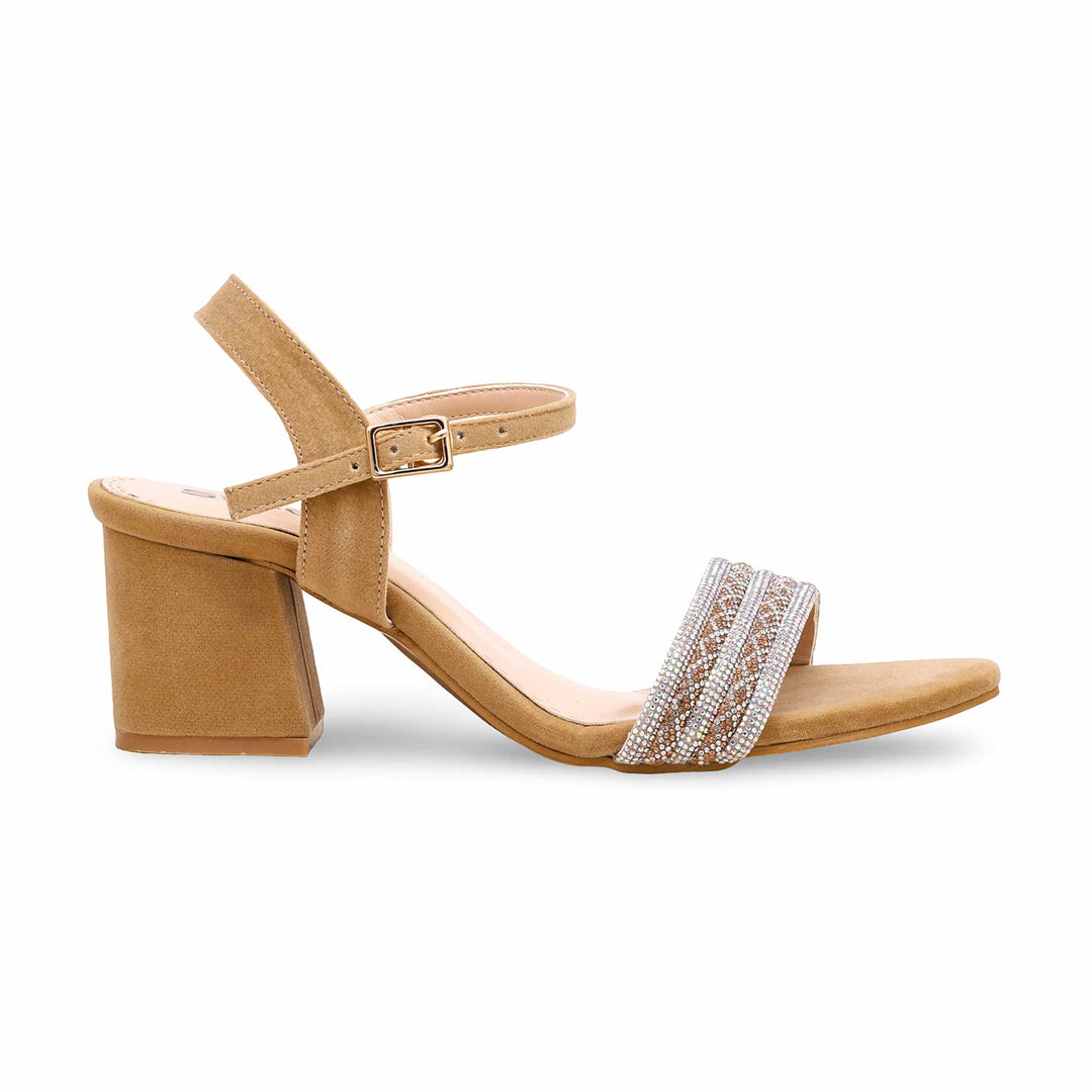 Golden Fancy Block Heel Sandal FN6045