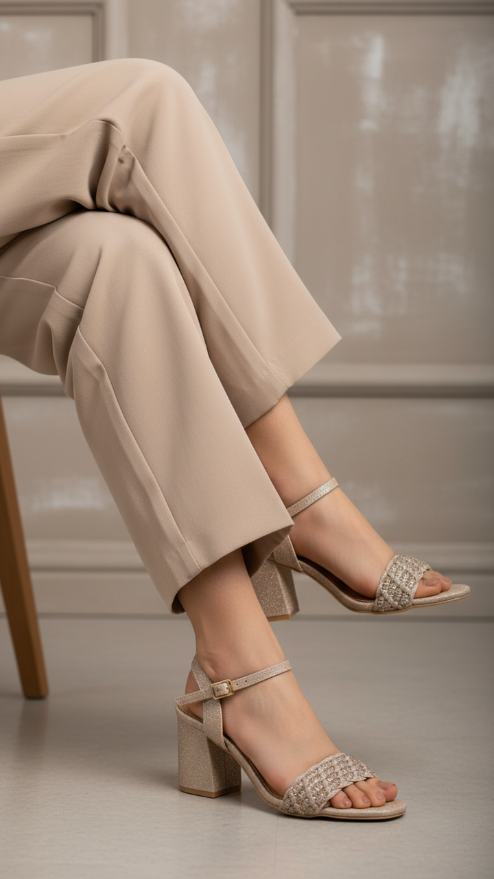 Golden Fancy Sandal FN6047