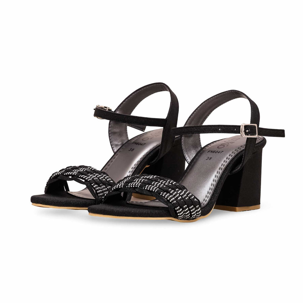 Black Fancy Sandal FN6047