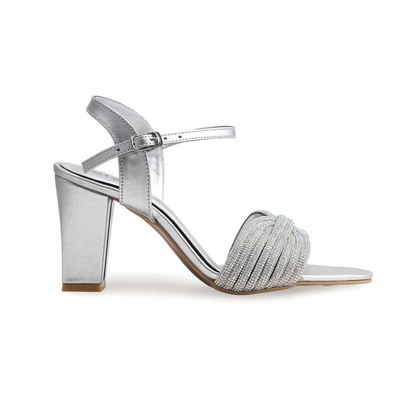 Silver Fancy Sandal FN6056