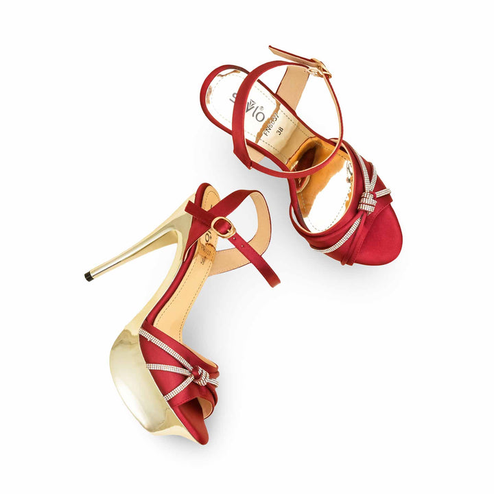 Maroon Fancy Bridal Sandal FN6057