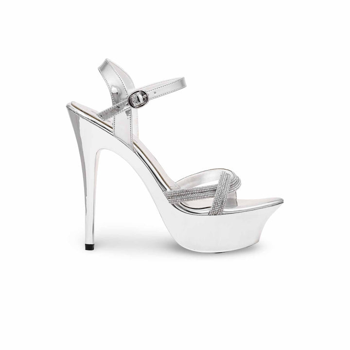 Silver Fancy Bridal Sandal FN6058