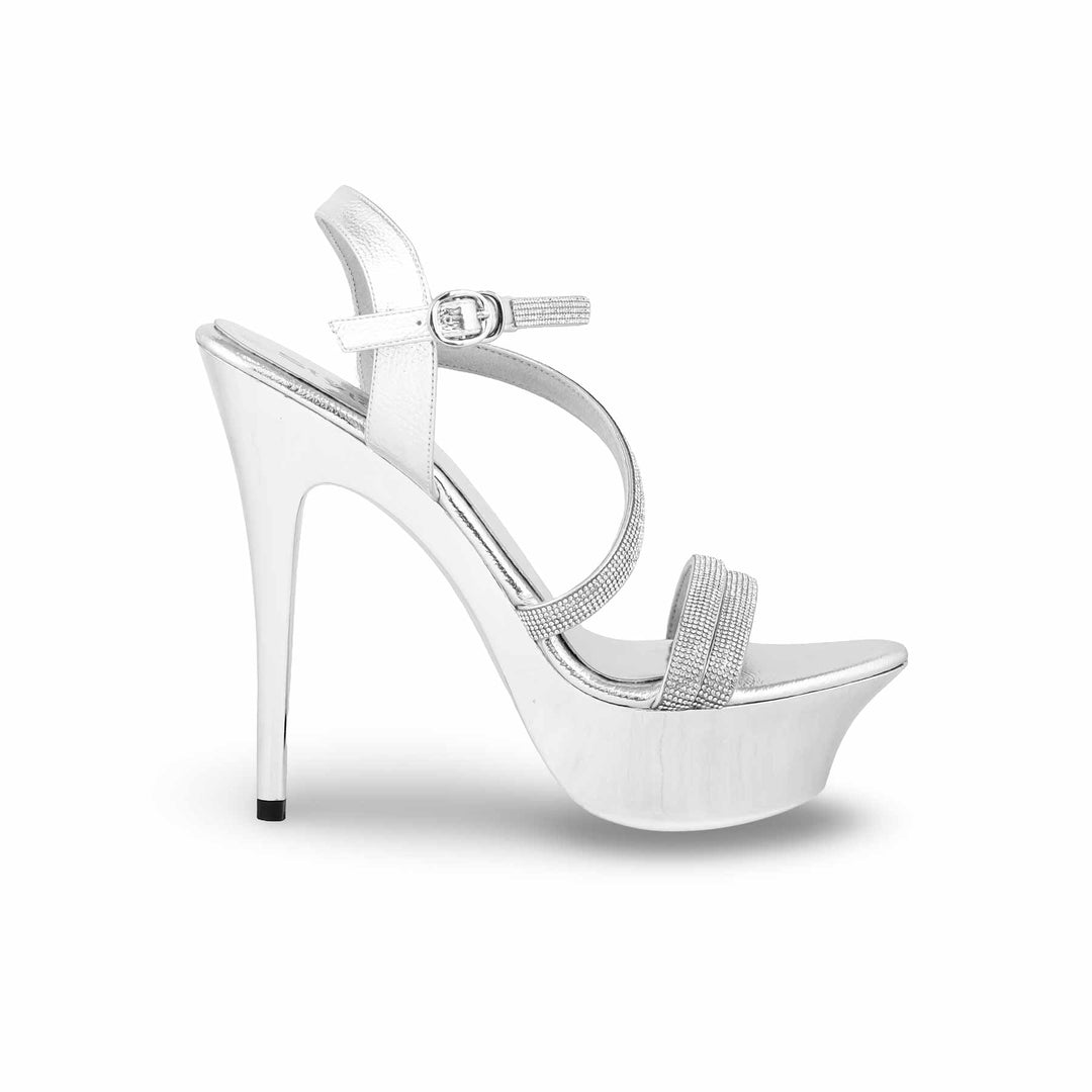 Silver Fancy Bridal Sandal FN6059