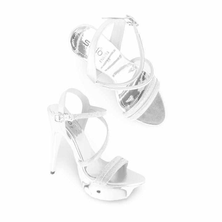 Silver Fancy Bridal Sandal FN6059