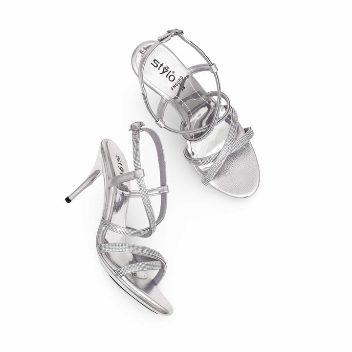 Silver Fancy Bridal Sandal FN6060