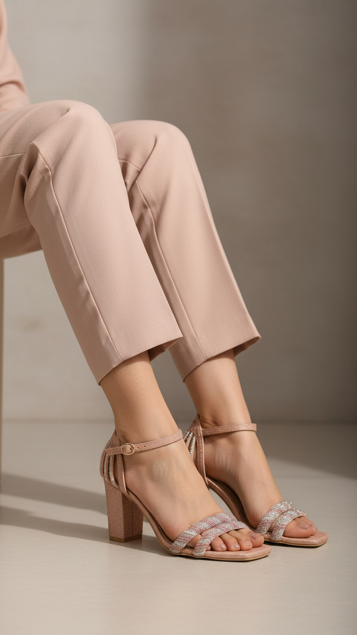 Peach Fancy Sandal FN6077