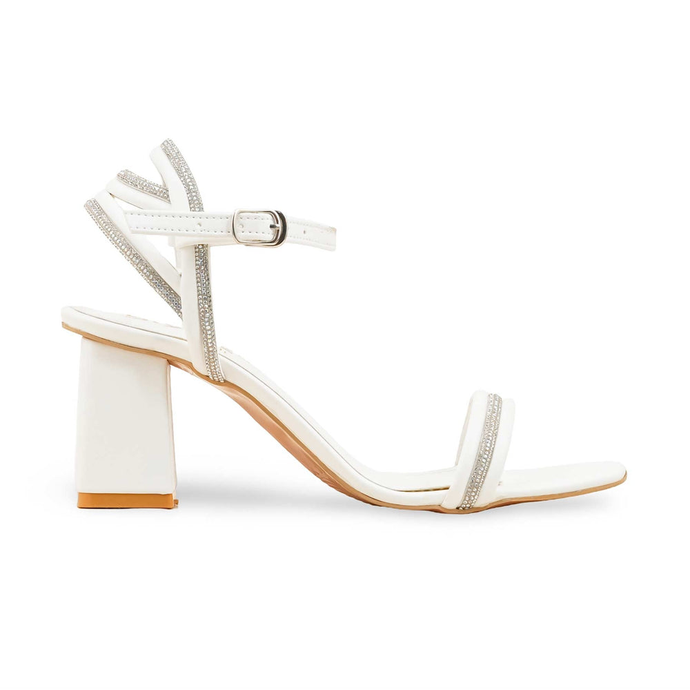 White Fancy Sandal For Women FN6094