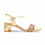 Golden Fancy Sandal For Women FN6098