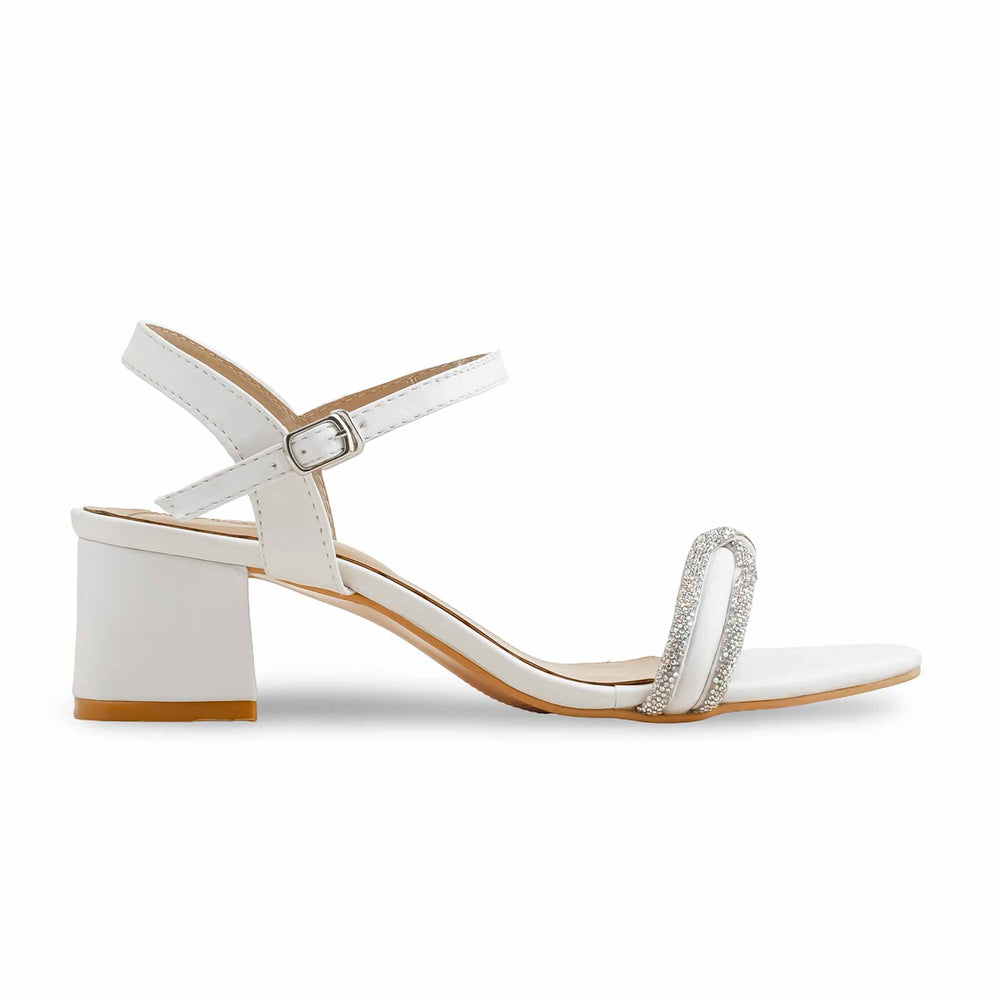 White Fancy Sandal For Ladies FN6099