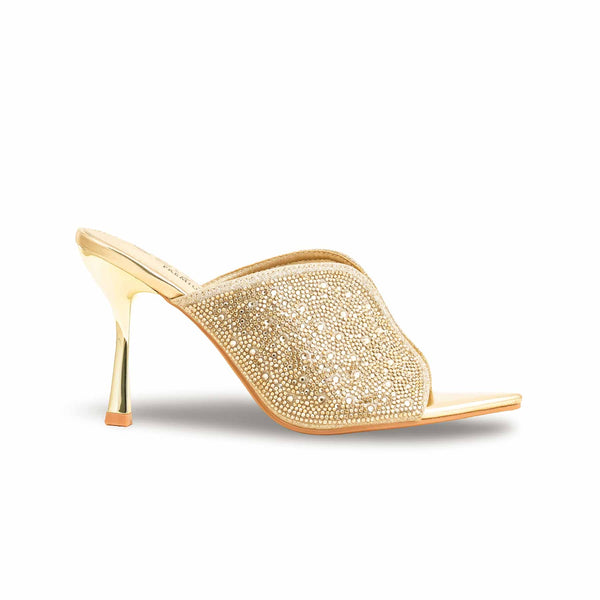 Golden Fancy Bridal Sandal For Ladies FN6102