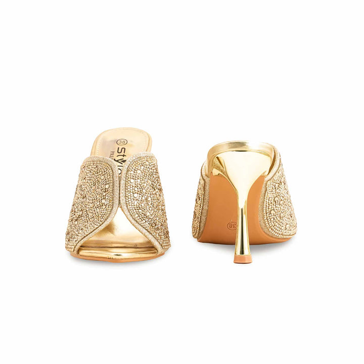 Golden Fancy Bridal Sandal For Ladies FN6102
