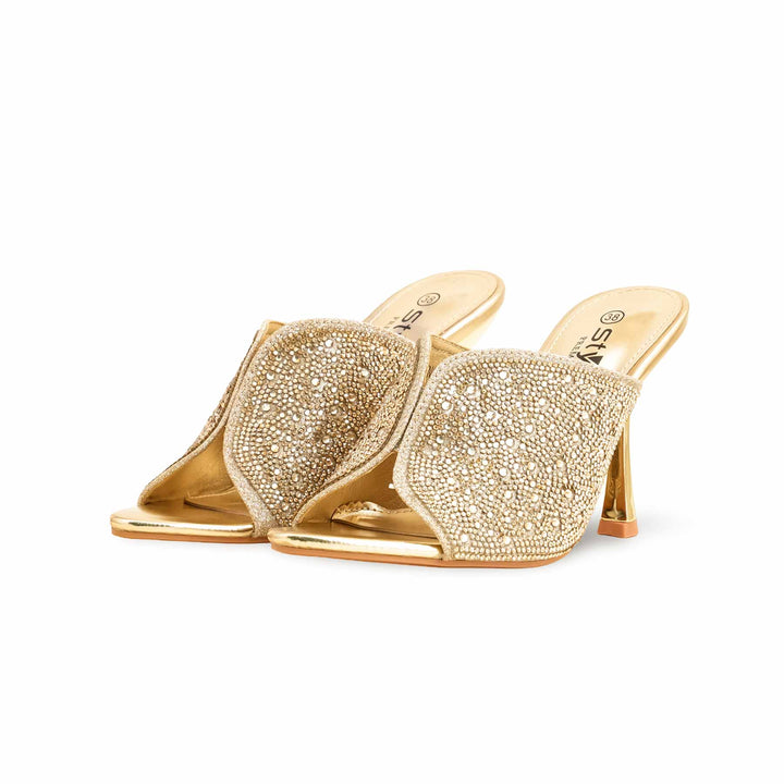 Golden Fancy Bridal Sandal For Ladies FN6102