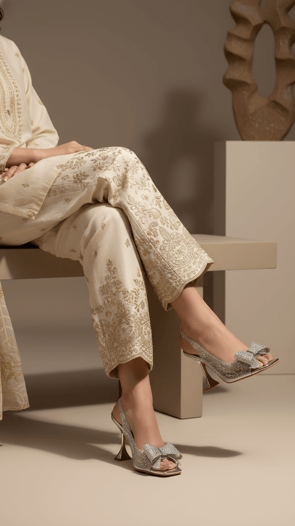 Silver Fancy Bridal Sandal FN6103