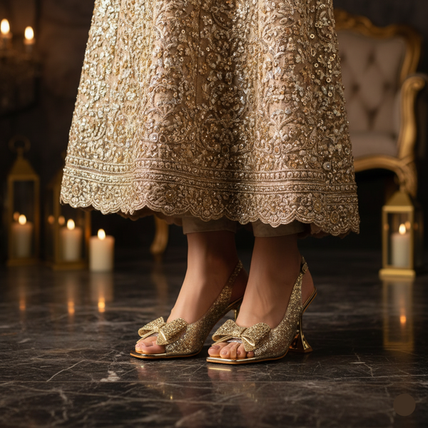 Golden Fancy Bridal Sandal FN6103