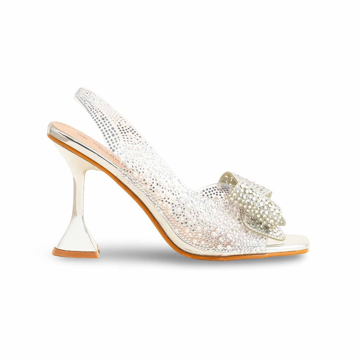 Silver Fancy Bridal Sandal For Women FN6103
