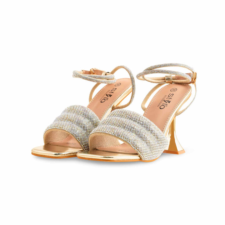 Golden Fancy Bridal Sandal For Ladies FN6104