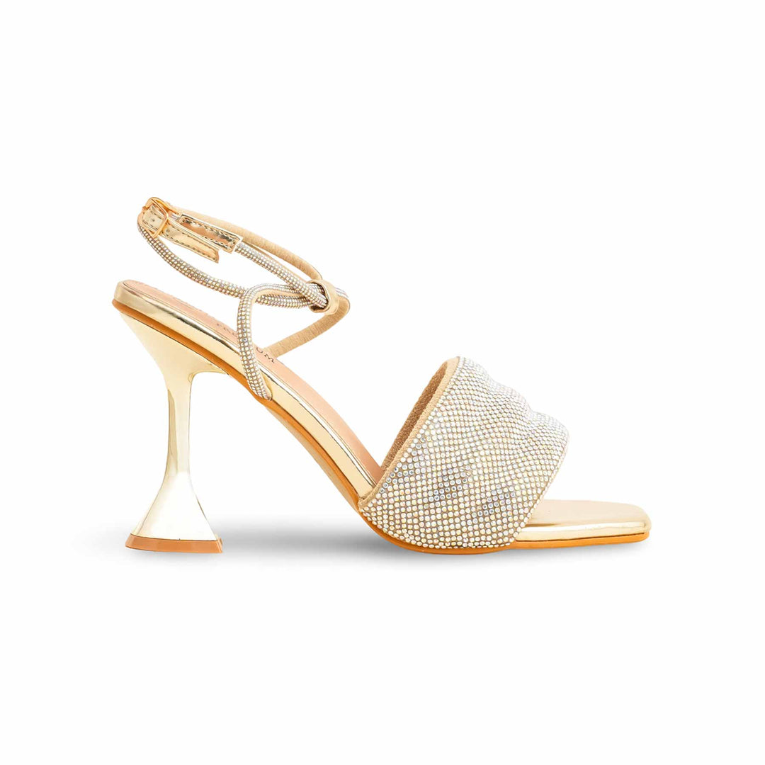 Golden Fancy Bridal Sandal For Ladies FN6104