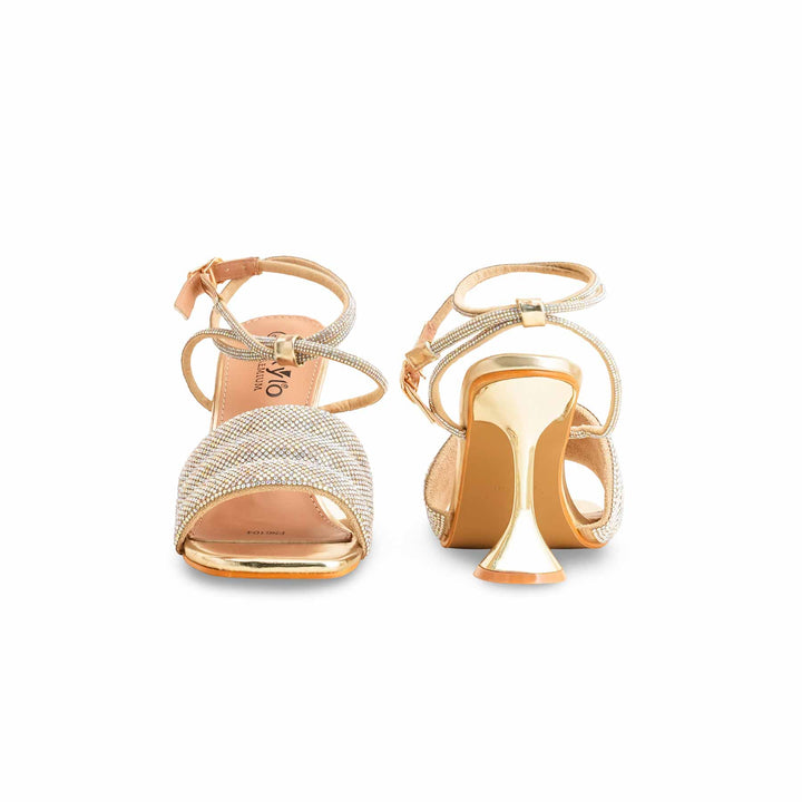 Golden Fancy Bridal Sandal For Ladies FN6104