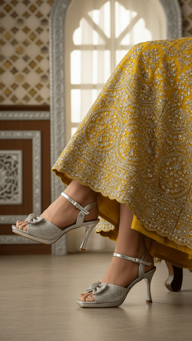 Silver Fancy Bridal Sandal FN6105