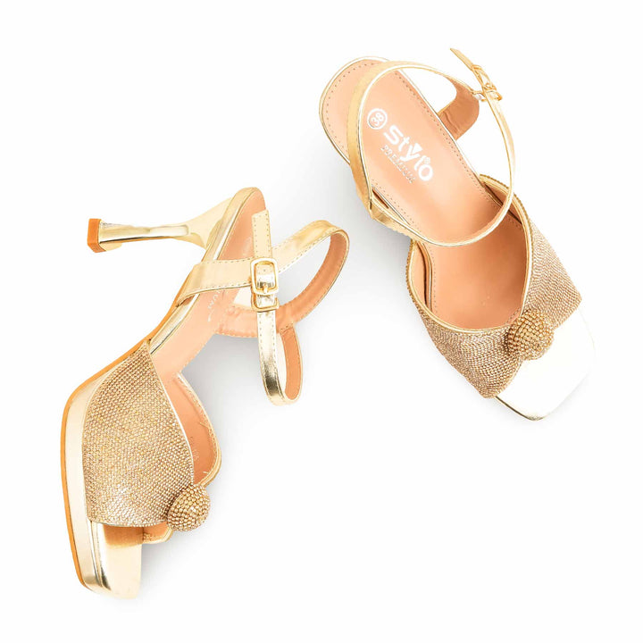 Golden Fancy Bridal Sandal For Women FN6105