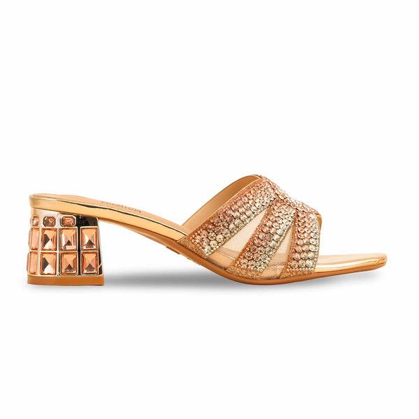 Peach Fancy Bridal Sandal FN6107