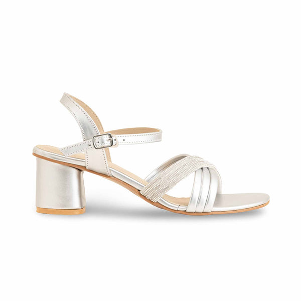 Silver Fancy Sandal FN6123