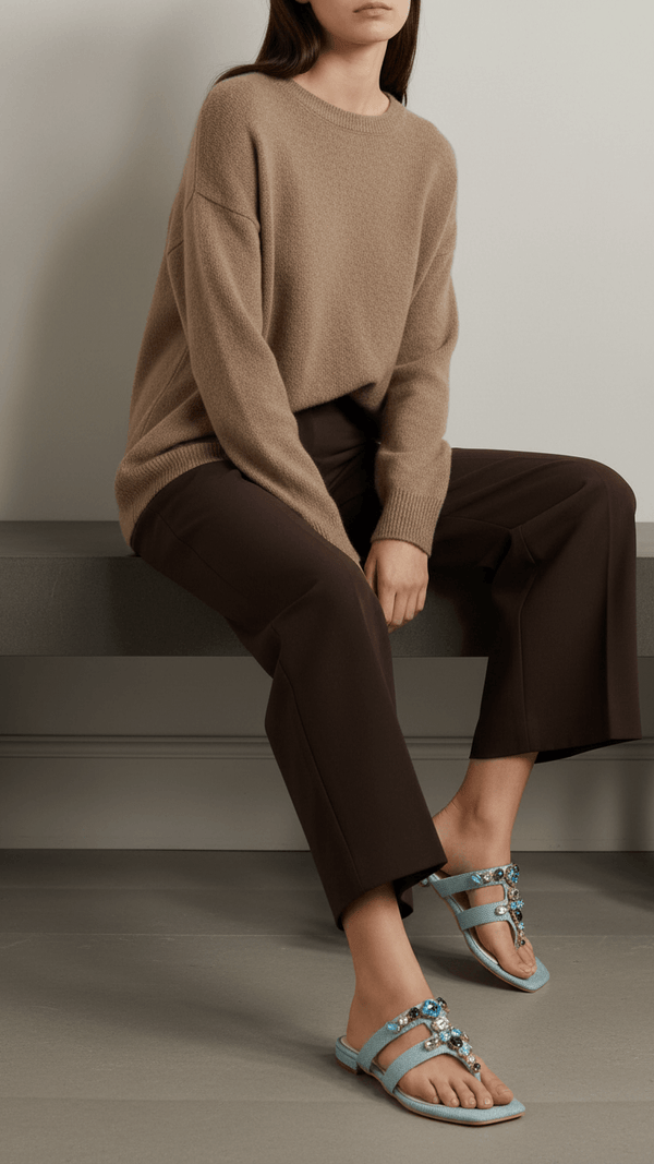 Blue Fancy Chappal FN6124