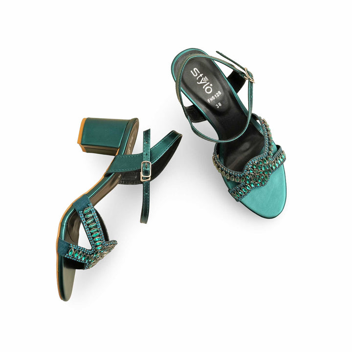 Green Fancy Women Sandal FN6128