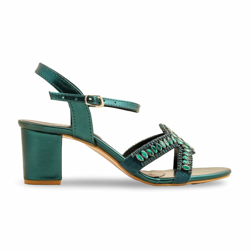 Green Fancy Women Sandal FN6128