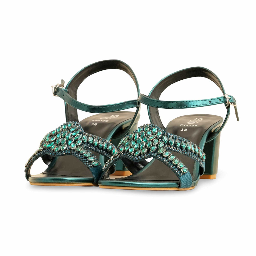 Green Fancy Women Sandal FN6128