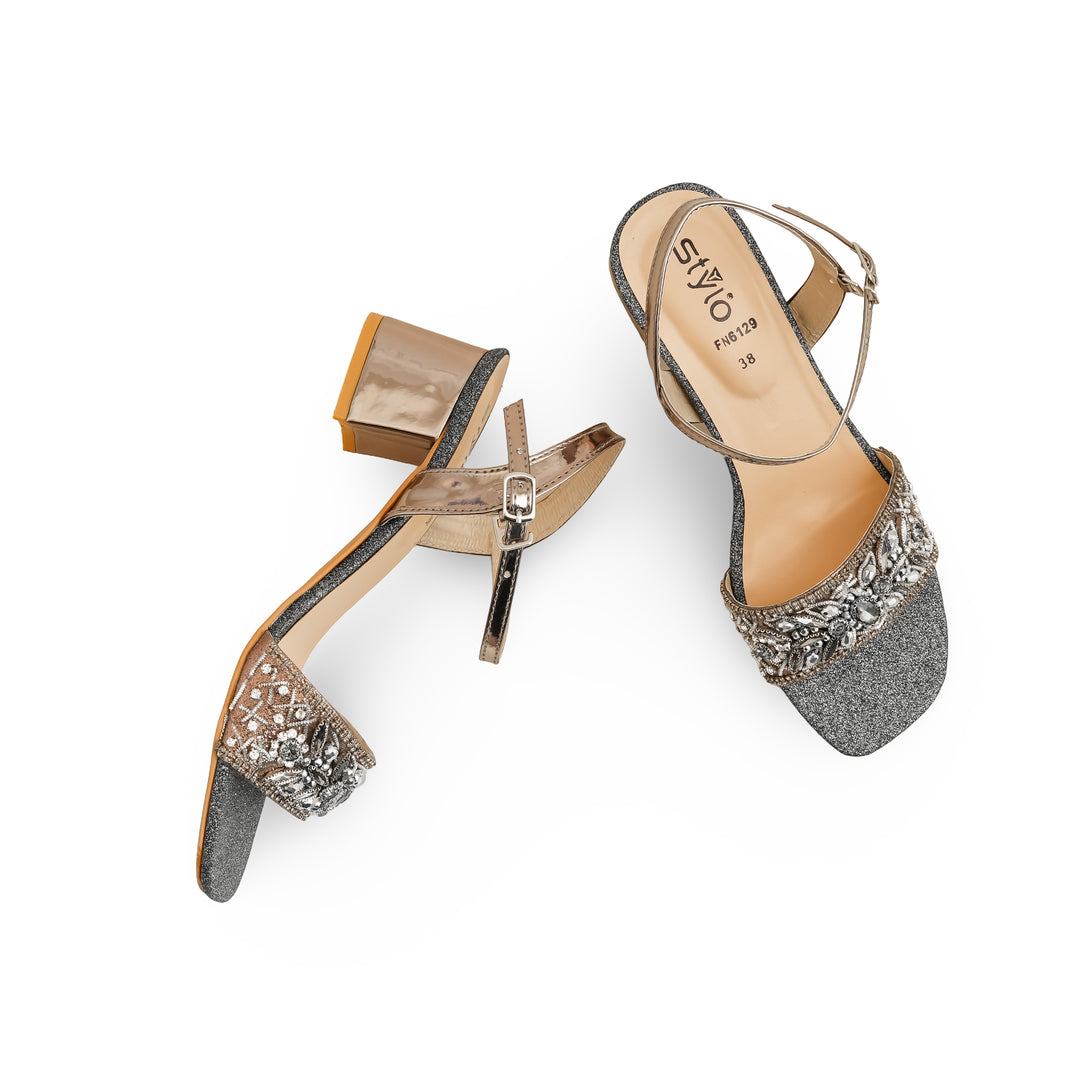 Grey Fancy Sandal FN6129