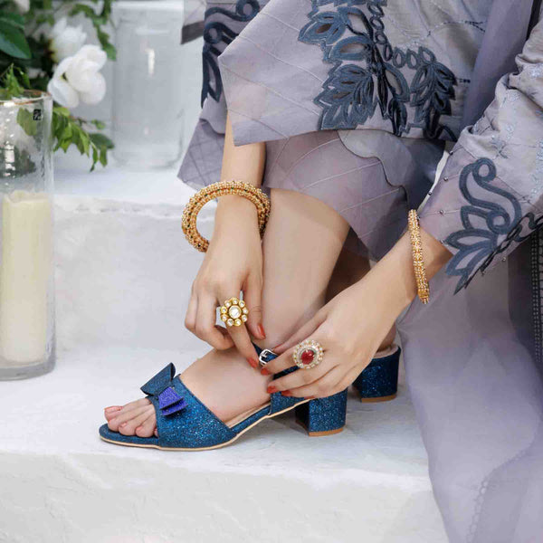 Blue Fancy Sandal For Ladies FN6134