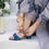 Blue Fancy Sandal For Ladies FN6134