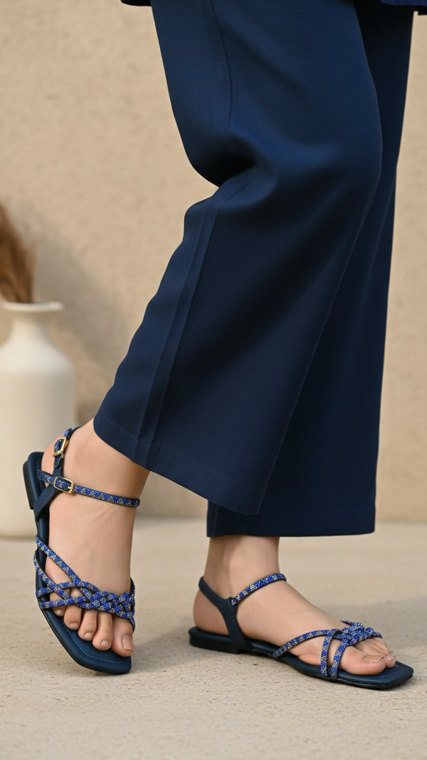 Blue Fancy Sandal FN6139