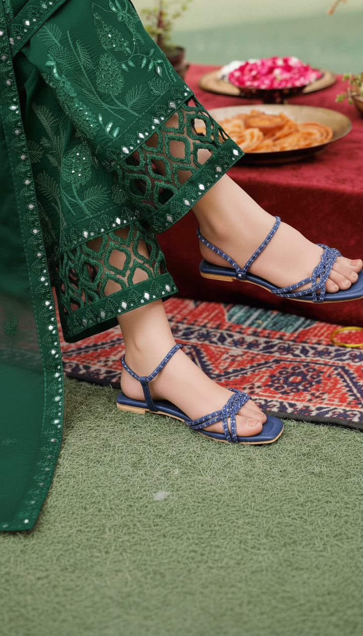 Blue Fancy Sandal FN6139