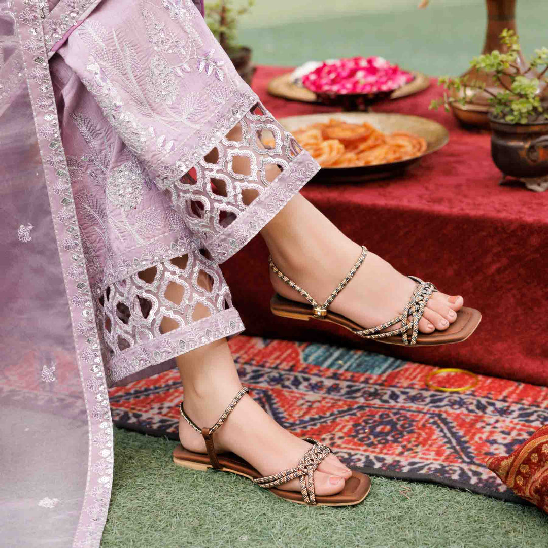 Brown Fancy Sandal FN6139