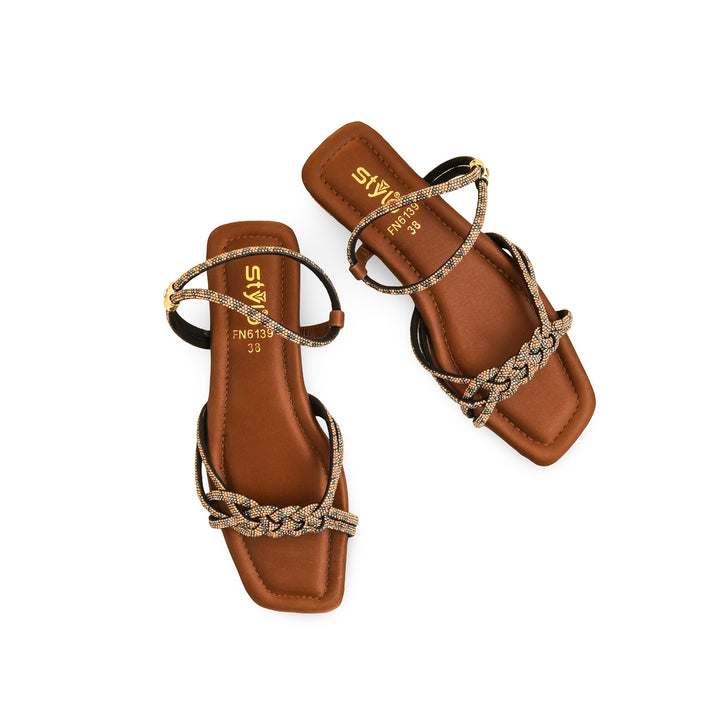 Brown Fancy Sandal FN6139