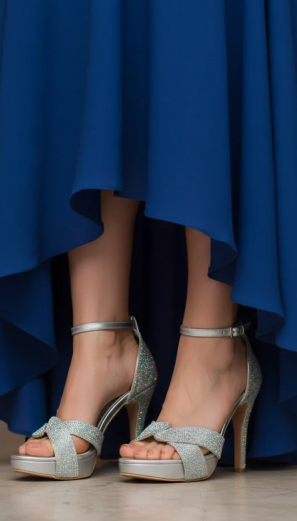 Silver Fancy Bridal Sandal FN6148