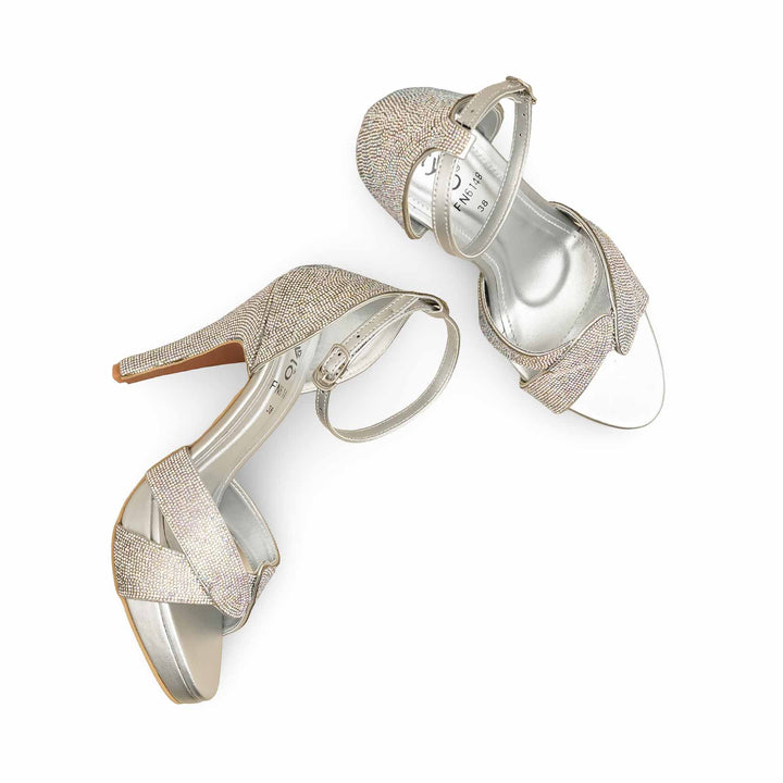 Silver Fancy Bridal Sandal FN6148