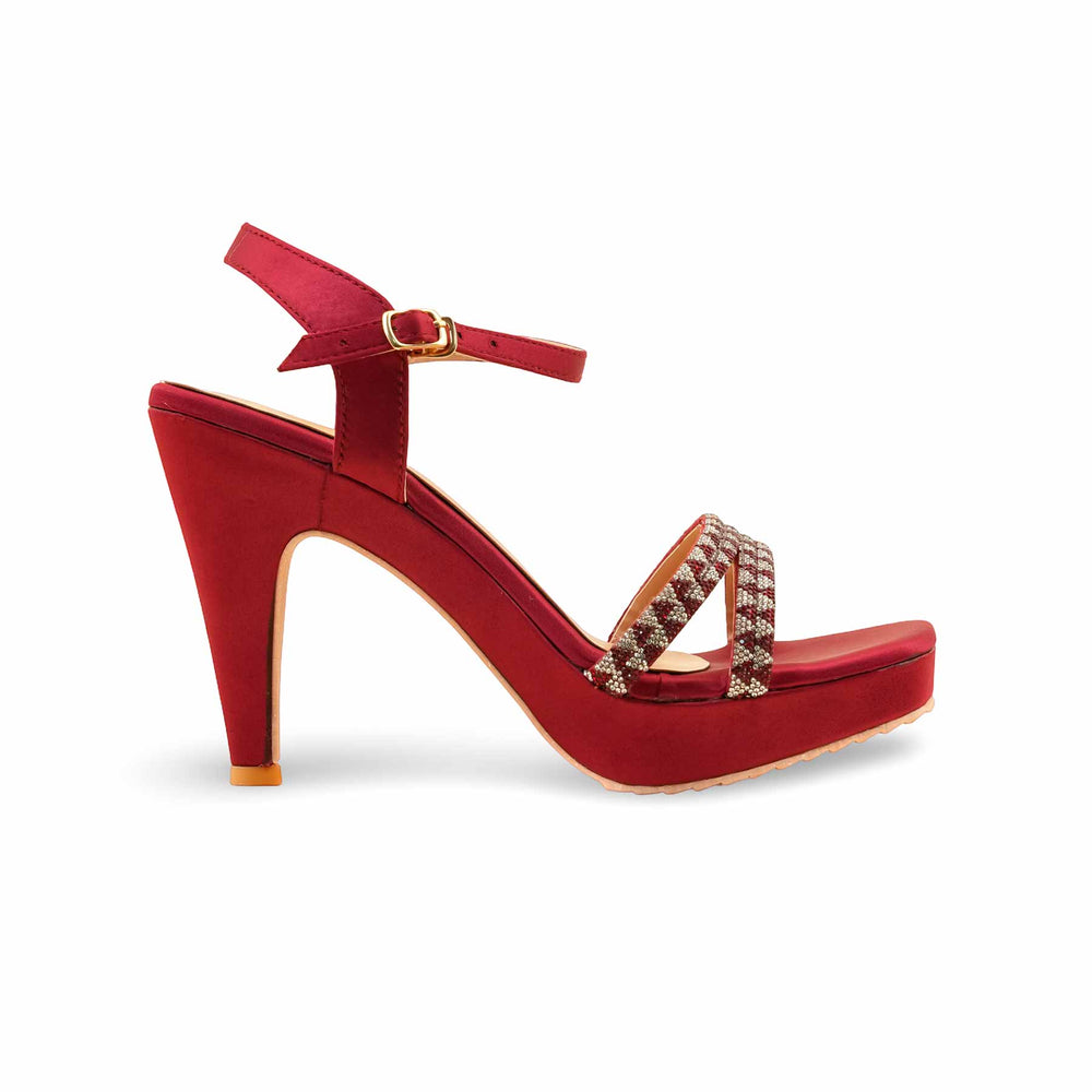 Maroon Fancy Bridal Sandal FN6150