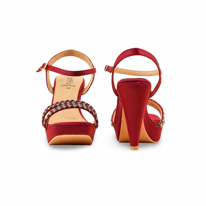 Maroon Fancy Bridal Sandal FN6150