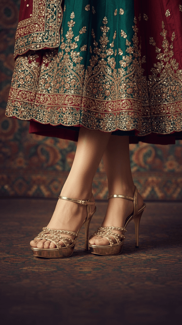 Golden Fancy Bridal Sandal FN6153