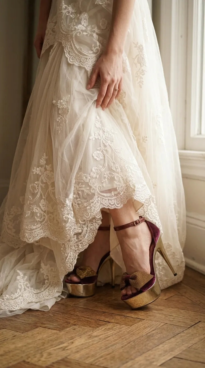Maroon Fancy Bridal Sandal FN6156